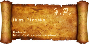Hust Piroska névjegykártya